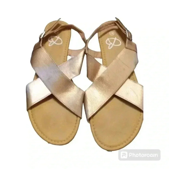 Rose Gold Colored Sandals - Picture 1 of 6